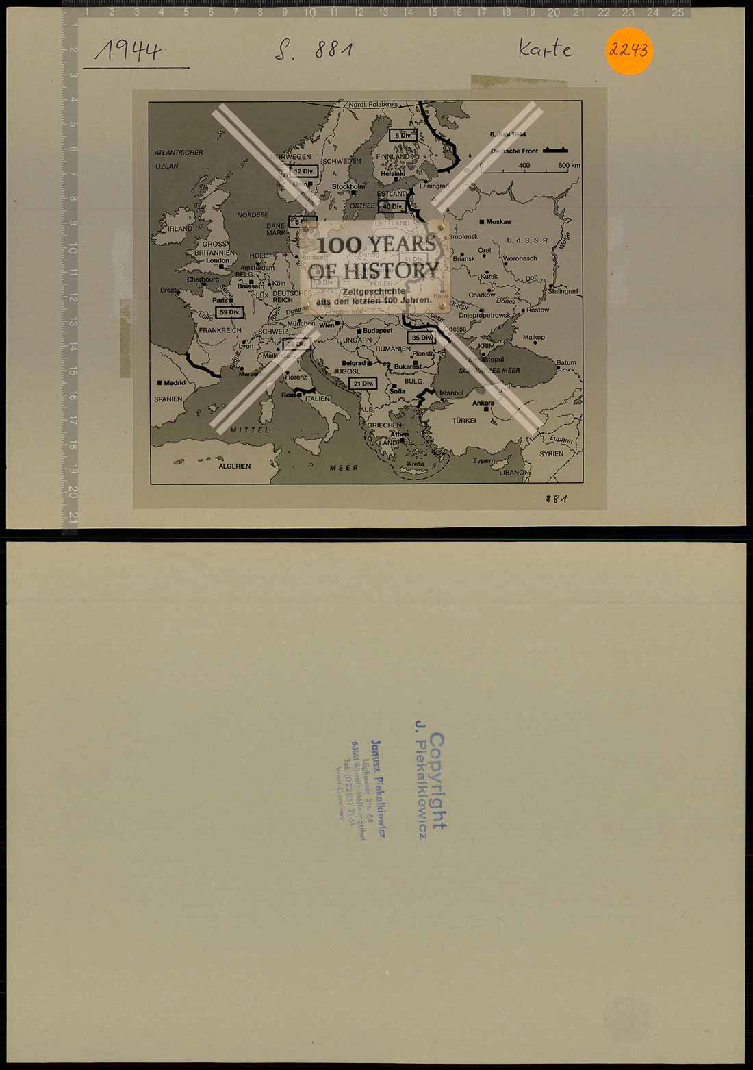 Truppenkarte Folie aus Archiv Janusz Piekakiewicz 1939 - 45 G2020-04-21-406